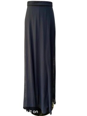 Blushe Impressions Black Maxi Formal Skirt - Flowing A-Line Silhouette
